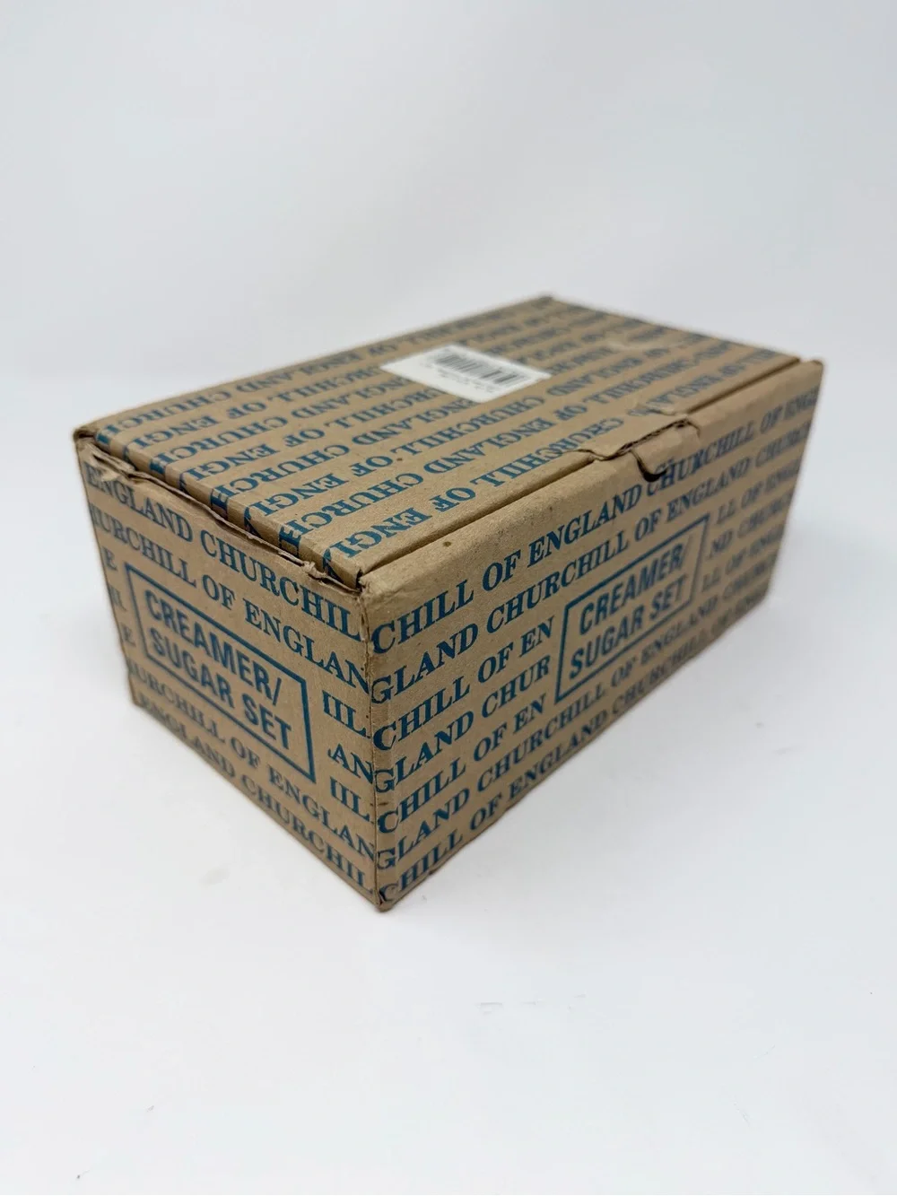 NWT Churchill England Blue Willow Sugar and Creamer Set Vintage